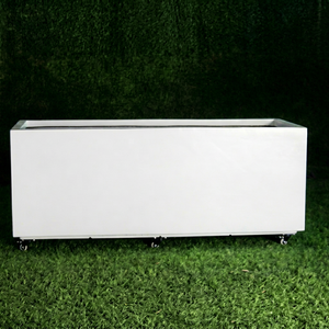 Macetas de Jardín Rectangulares Clásicas de FRP KNT, Duraderas, Ligeras, Blancas, para Uso en Hogares, Centros Comerciales y Hoteles - Product Image 1