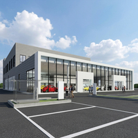 Edificio de Estructura de Acero, Salón de Exposiciones de Automóviles/Taller de Autos 4S/Sala de Exposiciones, Almacén Metálico de Gran Envergadura, Taller con Estructura de Acero