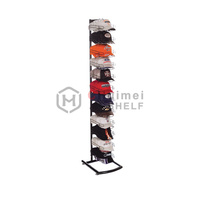 Porte-panier en fil métallique suspendu, vente en gros d'usine, magasin de détail, étagère, chapeau, chapeau, présentoir, rack, tour, produit