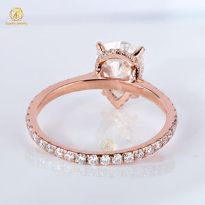 <span class=keywords><strong>2025</strong></span> лучший подарок для женщин, ювелирные украшения, 925S 9K 10K 14K 18K грушевидный Муассанит, обручальное кольцо с бриллиантами - Product Image 4