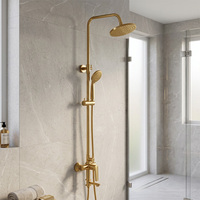 Mitigeur d'eau chaude et froide en laiton pour douche, ensemble de robinetterie de douche à poignée unique avec douchette à main