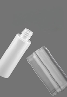 Flacon pompe airless double carré rotatif vide rechargeable de 15 ml, 30 ml, 50 ml
