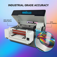 Imprimante DTF tout-en-un A3 couleurs, machine à plastifier les étiquettes en cristal blanc avec encre UV vive