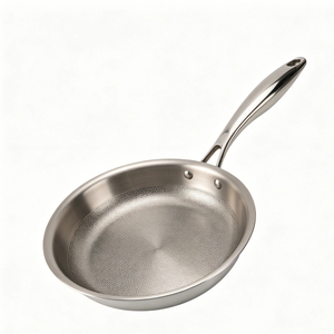 Sartén Antiadherente <span class=keywords><strong>de</strong></span> <span class=keywords><strong>Titanio</strong></span> 430 <span class=keywords><strong>de</strong></span> 3 Capas, Personalizada OEM, con Interior Martillado para Inducción, Vajilla <span class=keywords><strong>de</strong></span> <span class=keywords><strong>Titanio</strong></span> al por Mayor para Hoteles y Restaurantes - Product Image 1