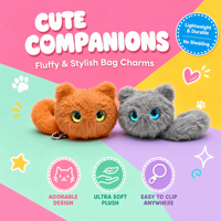 Peluche chat électrique musical mignon et moelleux, orange et gris, avec yeux colorés, pour enfants, breloque de sac, décoration, cadeau d'anniversaire, vente en gros