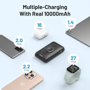Cargador Portátil Inalámbrico Magnético de 10000mAh con Cables Integrados USB-C, Carga Rápida de 20W, Protección Contra Sobrecalentamiento, Litio - Product Image 2