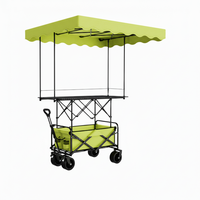 Chariot pliant portable rose et bleu pour camping, stockage industriel, personnalisable OEM, idéal pour les boutiques mobiles et les tentes pare-soleil