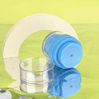 Pot en plastique PP+AS de luxe avec couvercle à vis remplaçable, anti-odeur, double couche, 15 g, crème pour le visage, soin de la peau, crème pour les yeux, cosmétique personnalisé