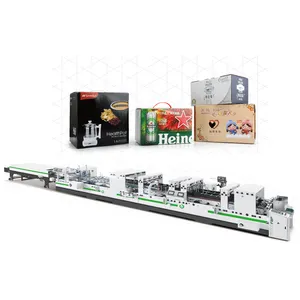 Machines automatiques de fabrication de cartons en carton Dossier ondulé Gluer pour boîte à pizza Boîte à hamburger
