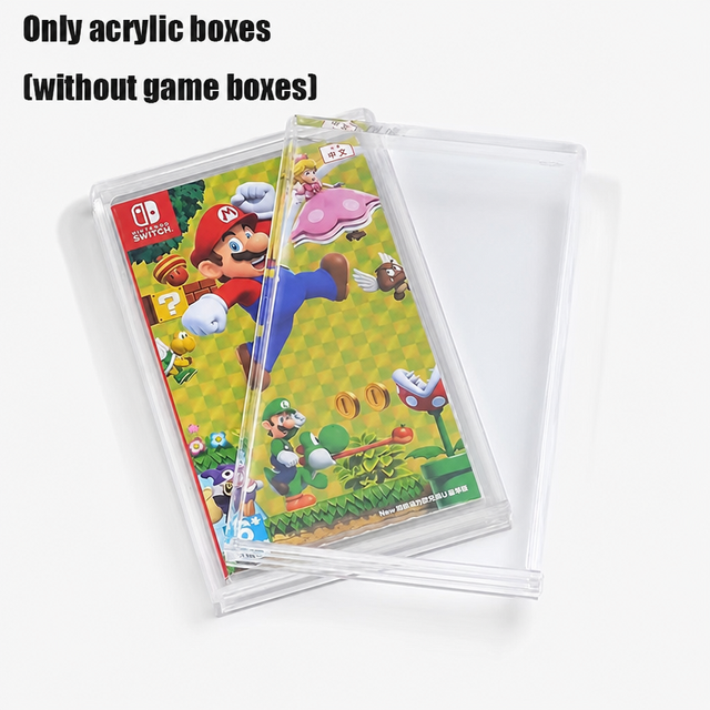 SYP Factory Production Acrylic Display Case Box for Nintendo Switch Game Box with UV Protection Sliding Open Lid Acrylic Box