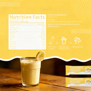 WELLBODY Shake de remplacement de repas à la banane, 30 sachets - Riche en protéines, 17 vitamines, shake <span class=keywords><strong>pour</strong></span> la gestion du poids et la nutrition quotidienne - Product Image 4