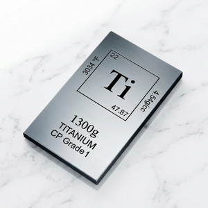 Lingote de Titanio Gr1 CP 99.5% Puro 1.3kg Bloque de Metal Personalizado - Product Image 1