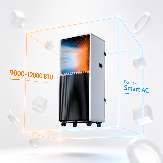 Variable Speed 5000-12000 BTU Portable Air Conditioner Inverter Cooling Heating Mobile AC System R290 for Small Office CE