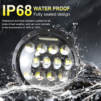 Phares LED 60W 7 pouces avec DRL pour Jeep Trucks Offroad Lights pour Suzuki Samurai pour 4X4 Lada Niva
