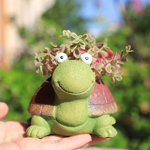 Pot de fleurs créatif pour plantes succulentes, motif tortue de dessin animé américain, style pastoral, décoration de bureau à domicile, micro-<span class=keywords><strong>plante</strong></span> en pot - Product Image 4