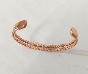 Adjustable Copper Magnetic Bangle Bracelet With Artisan Finish For Men Women Everyday Wear And Special Occasion Gifts - Product Image 4