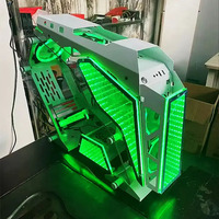 Boîtier pour PC de jeu OEM/ODM tour ATX avec armoire en verre acrylique et ventilateurs RVB pour boîtiers et tours d'ordinateur de bureau