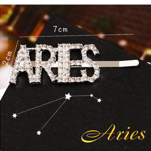 LRTOU Vente en gros d'accessoires de cheveux de mode personnalisés Épingle à cheveux en métal pour filles Épingle à cheveux avec lettre en cristal et strass - Product Image 5