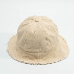 Commercio all'ingrosso primavera estate in bianco solido tela di cotone <span class=keywords><strong>Anti</strong></span> <span class=keywords><strong>UV</strong></span> sole bambino bambino secchio berretto cappello per bambini bambini moda vestito Casual