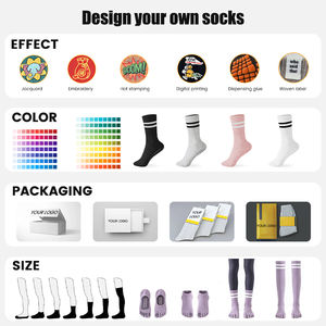 Factory Direct Selling Women's Autumn Cotton Long Tube with Long Rubber Band Letter Non-slip <strong>Bridesmaid</strong> Yoga <strong>Socks</strong> - Product Image 6