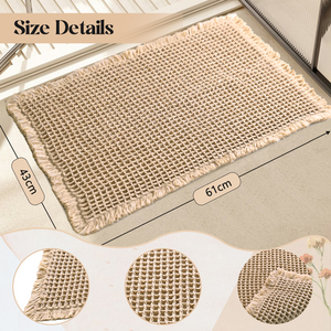 Tappetino da <span class=keywords><strong>bagno</strong></span> <span class=keywords><strong>impermeabile</strong></span> antiscivolo di lusso, moderno <span class=keywords><strong>tappeto</strong></span> da <span class=keywords><strong>bagno</strong></span> con motivo a scacchi in tinta unita - Product Image 4