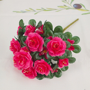 Fleurs artificielles Xiaoyu : Camélias, Azalées, Rhododendrons en soie pour décoration intérieure et jardin - Product Image 4
