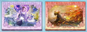 Boîte mystère d'art japonais d'anime, cartes à collectionner d'anime texturées <span class=keywords><strong>et</strong></span> floquées, affiche en relief, aimant, marchandises d'anime en gros - Product Image 4