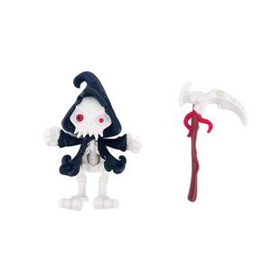 Action Figure di Mago Scheletro Stampata in 3D con Cappello e Bacchetta, Modello Articolato e Posabile, Decorazione di Halloween, Regalo Giocattolo - Product Image 3