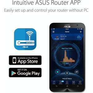 Routeur Wi-Fi 6 double bande Asus RT AX1800S 1200 Mbps 5G 600 Mbps 2.4G avec VPN AiMesh pour la maison, le bureau et le gaming - Product Image 2