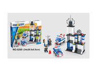 Juego de bloques de construcción de estación de policía de bomberos ensamblados mágicos, juguetes para jugar, regalo de cumpleaños para niños, guardias de policía de Ciudad de seguridad