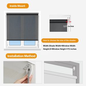 Persiana enrollable de tubo de aleación de aluminio, tela Solar con diseño Anti-<span class=keywords><strong>UV</strong></span>, 5% apertura, color negro - Product Image 2