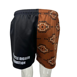 Pantalones cortos de fútbol personalizados con sublimación pura con bolsillos Cowboys divertido Retro camionero puesta de sol bolsillos con cremallera Footy pantalones cortos de ocio Unisex - Product Image 4