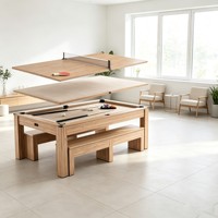 Table de billard professionnelle 9ft 10ft avec plateau en ardoise et retour de balles, qualité commerciale pour club sportif, prix fabricant
