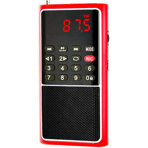 Radio FM portátil L-338 OEM de fábrica, reproductor MP3, grabadora de voz, pantalla LED, altavoz incorporado, tamaño de bolsillo, recargable por USB, de plástico. - Product Image 2