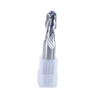 Fraise à queue sphérique en carbure monobloc, 2 dents, pour usinage CNC, en acier au tungstène revêtu d'alliage, fraises de défonceuse