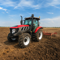 Tracteur agricole diesel 4x4 de 50 CV avec herse à disques pour le labour, le travail du sol, la préparation des semis et des champs