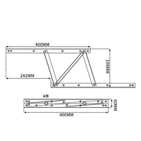 Table basse pliante avec plateau à thé, charnières à ressort robustes pour support relevable pliable, bureau d'étude, charnière fonctionnelle réglable
