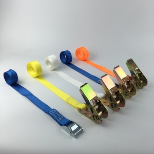 Sangles d'arrimage à cliquet sans fin de 25 mm x 4,8 m, sangles de fixation à cliquet légères - Product Image 1