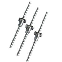 Vis à billes 25 mm pas 10 mm SFU2510 C5 C7 GCr15 à double écrou, précharge faible, faible jeu pour machine CNC et automatisation industrielle