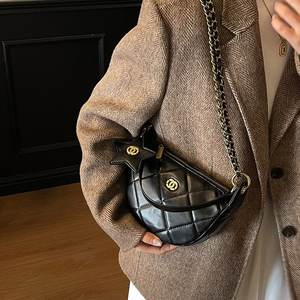 New Diamond Pattern Women's Underarm <b>Bag</b> With Fashionable Star Chain <b>Accessory</b> Shoulder Crossbody <b>Bag</b> For Women Ladies - Product Image 1