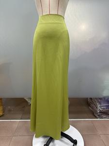 Váy lụa satin kiểu mới mùa xuân hè 2025 chất lượng cao, dáng ôm, đơn giản, kiểu chữ A, dài dành cho nữ - Product Image 5