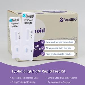 Kit de test rapide de la <span class=keywords><strong>typhoïde</strong></span>, bandelette de cassette antigénique S. Typhi, prix d'usine, OEM, faible MOQ - Product Image 5