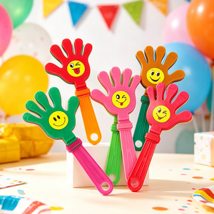 Hand Clapping Board Plastic Smiley Face Cheerleading Props Multiple Colors For Sports Events And Parties - Product Image 1
