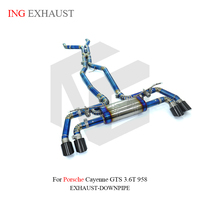 Soupape d'échappement en titane ING, silencieux, soupape à vide Catback pour Porsche Cayenne GTS 3.6T 958 avec échappement de voiture de haute qualité