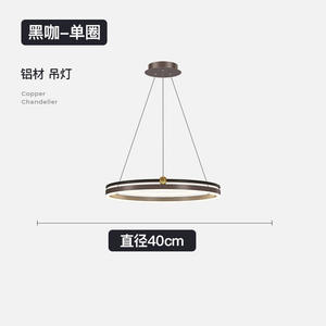 Modern Luxury Aluminum LED Ring <b>Light</b> <b>Fixture</b> Simple Creative Design Living <b>Room</b> <b>Dining</b> <b>Room</b> Bedroom Chandelier Pendant Middle - Product Image 4