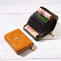 Dompet Kartu Mini wanita, kwallets koin Mini kasual untuk perempuan