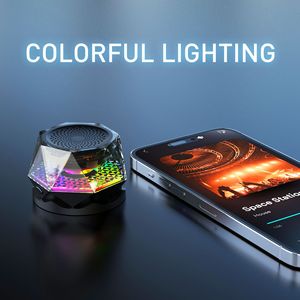 מיני רמקול rgb אווירה אלחוטית אור יהלום מגנטי פלדה באיכות קול מיקרופון מסיבה