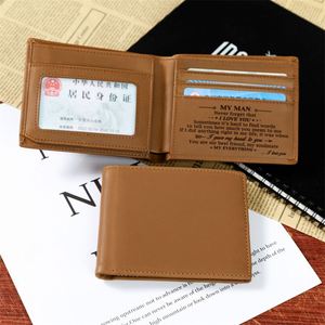 Cartera de Cuero para Hombre con Bloqueo RFID, Estilo Vintage, Personalizable con Logotipo OEM, Cuero Genuino de Vaca, Diseño Triple - Product Image 1