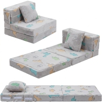 Canapé enfant pliable une place, fauteuil paresseux en éponge compressible, design moderne et simple, chaise rotative en tissu pliable
