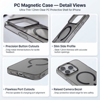Casing Pelindung Ultra Tipis 1.2mm Transparan TPU+PC untuk 18 Pro Max, Mendukung Pengisian Daya Magnetik Nirkabel, Harga Pabrik Murah